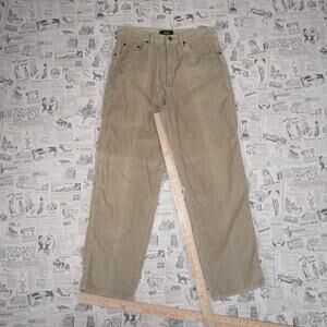 33 -Vintage Y2K Route 66 khaki Bay corduroy baggy 1990 pants